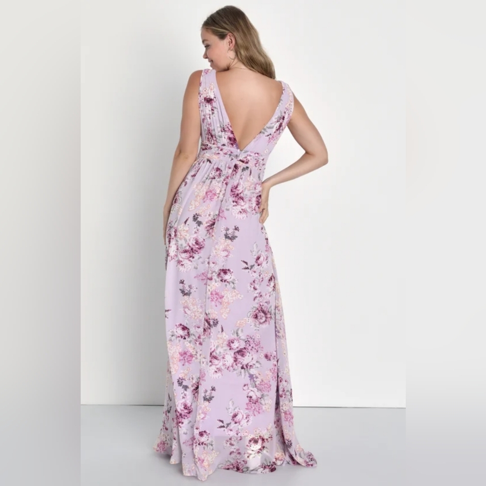 Floral Lavender Maxi Dress - Picture 5 of 5